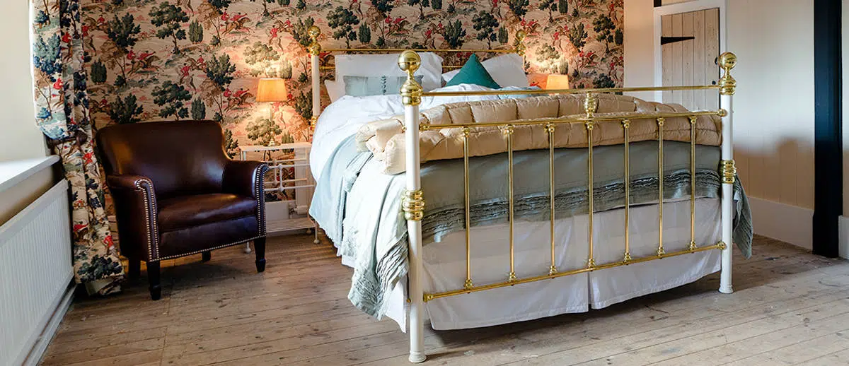 George iron and brass bed