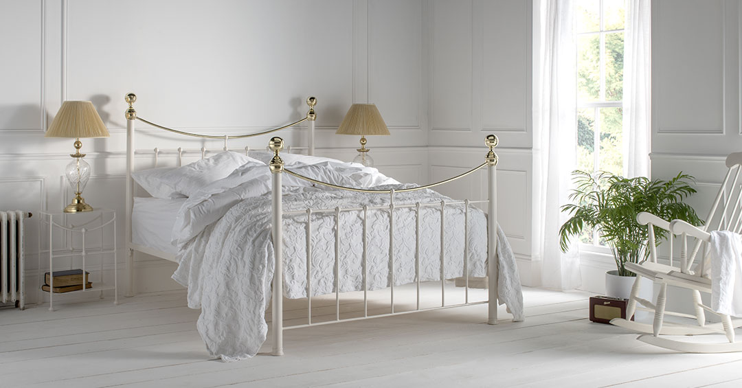 Victoria Super King Size Iron Brass, Victorian King Size Bed