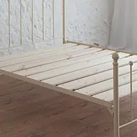 slatted grace ivory iron bed with slatted base