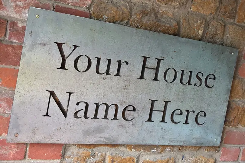 bespoke iron house sign