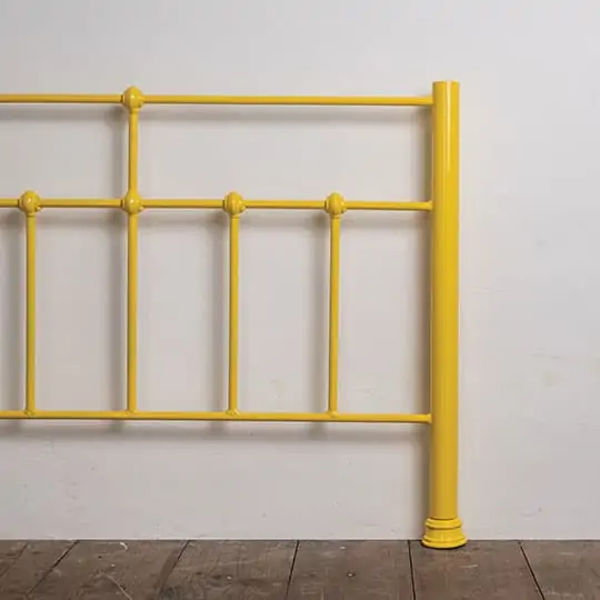 yellow bed frame