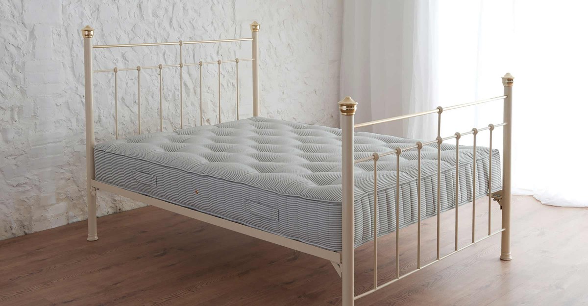 Beatrice King Size Iron & Brass Bed Wrought Iron & Brass Bed Co.