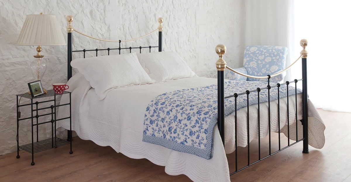 Victoria King Size Iron & Brass Bed Wrought Iron & Brass Bed Co.