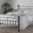 Sophie iron bed in black with round finials