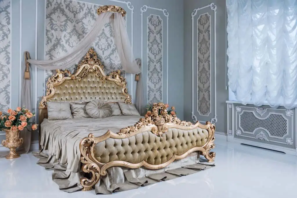 Lavish antique style French bed
