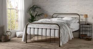 Simple iron bedstead