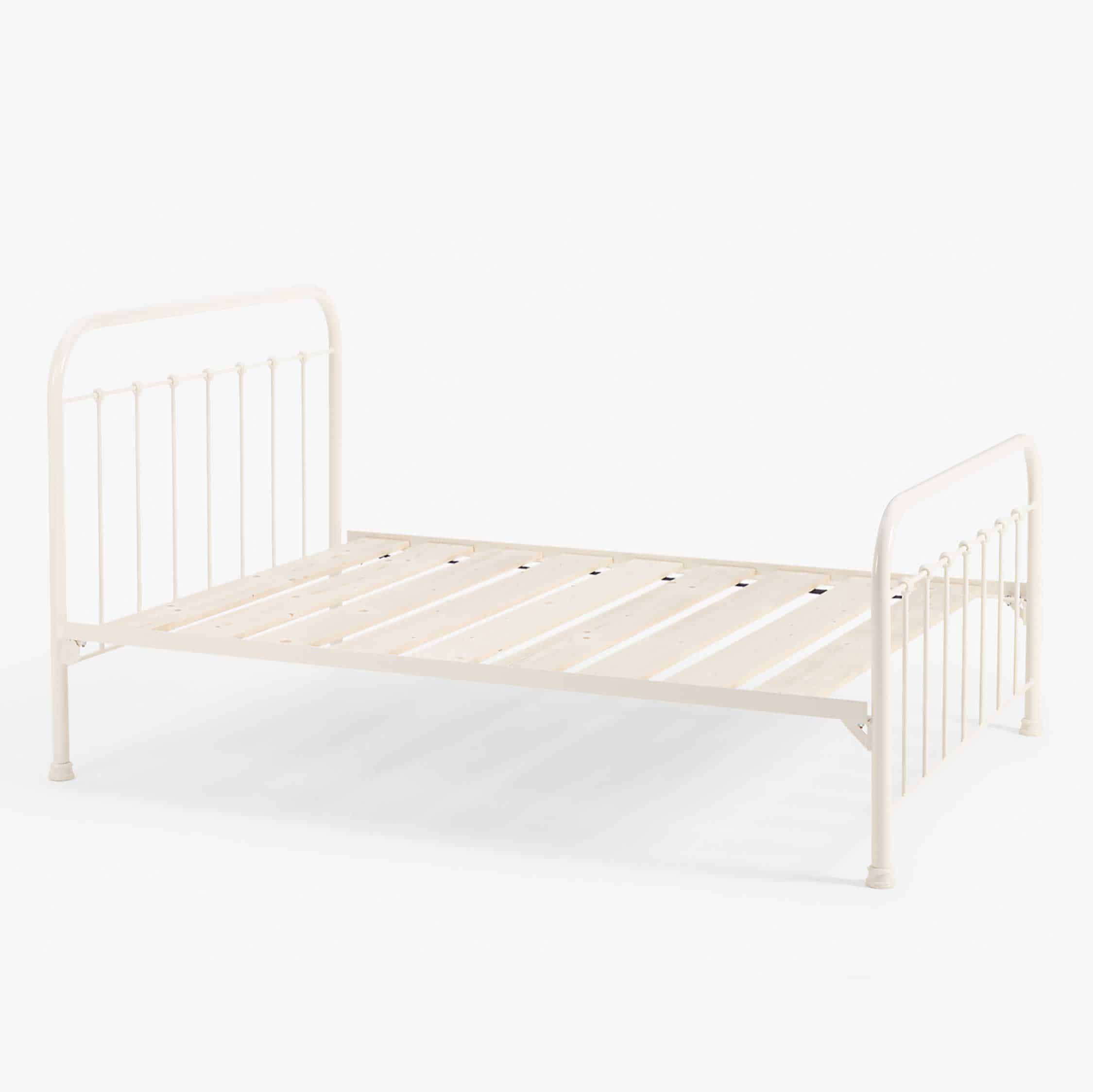Edward Iron Bed, Day Bed, Ivory