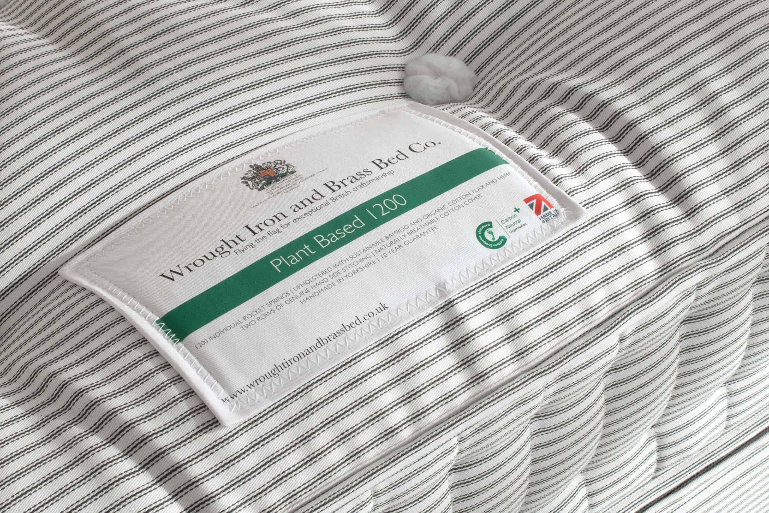 plant based mattress on divan bed frame