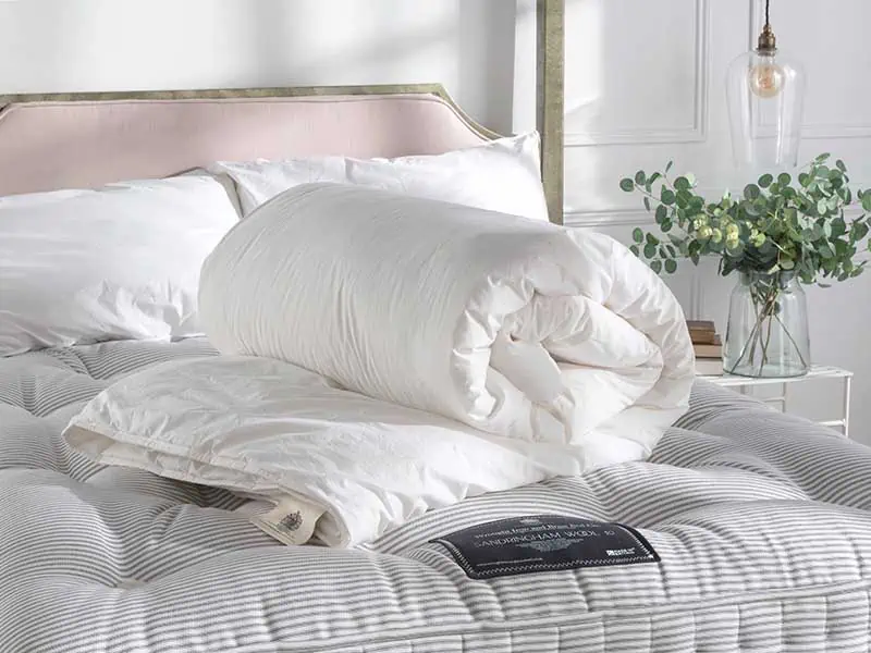 Sandringham wool duvet on Sandringham mattress
