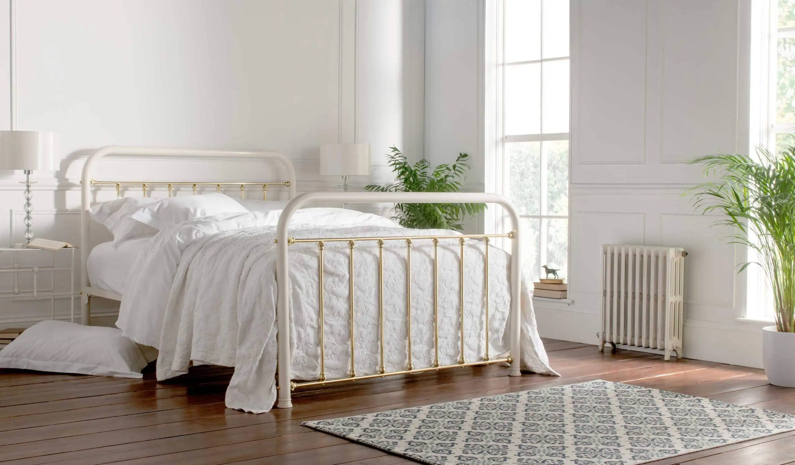 William iron brass bed