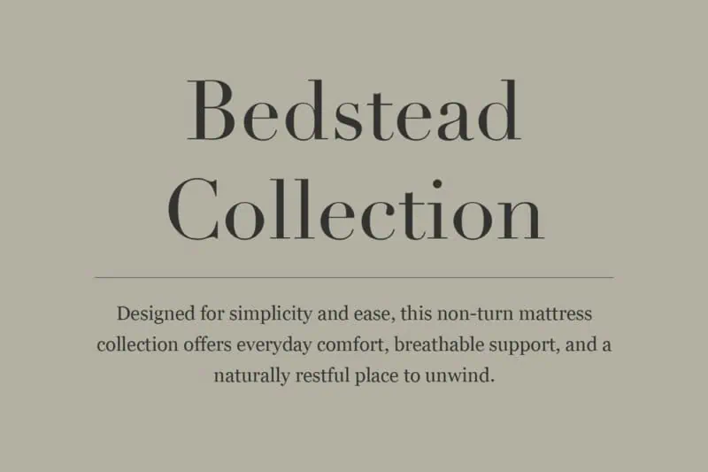 wool mattress label - showing the fillings of a non-turn wool mattress designed to use in a slatted bedframe