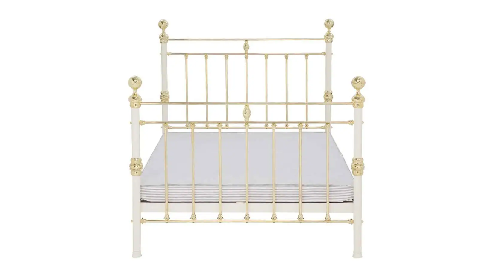 Decorative brass bed frame showcasing a supportive platform bed base