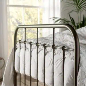 Henry iron bed tailboard up close