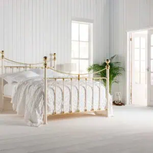 Lottie brass and iron bed