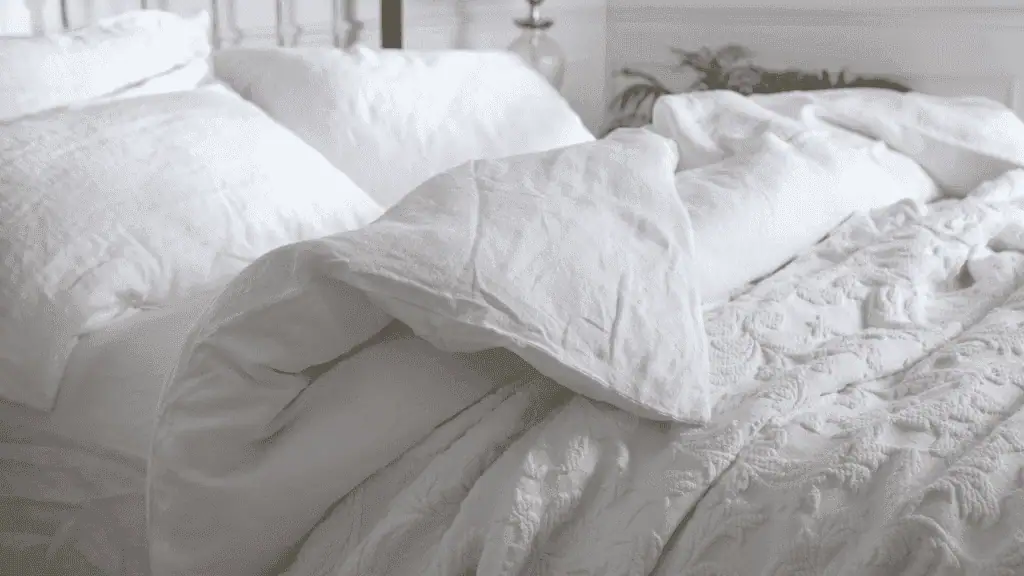 White bed linen